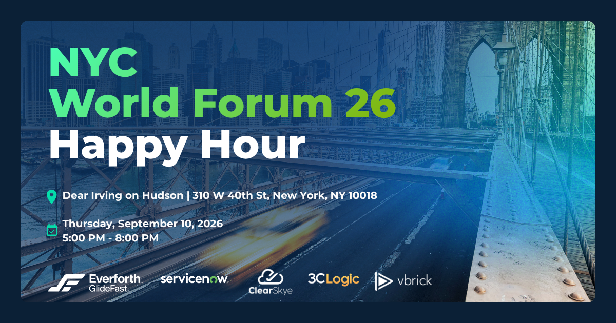 ServiceNow World Forum: New York City Happy Hour ServiceNow World Forum: New York City Happy Hour